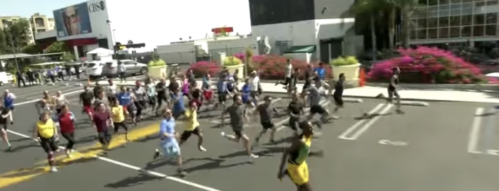 【人類最速】ボルトが一般人たちと１００走で競うとこんな感じになる！？